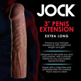JOCK Extra Long 3" Penis Extension Sleeve  - Dark Color